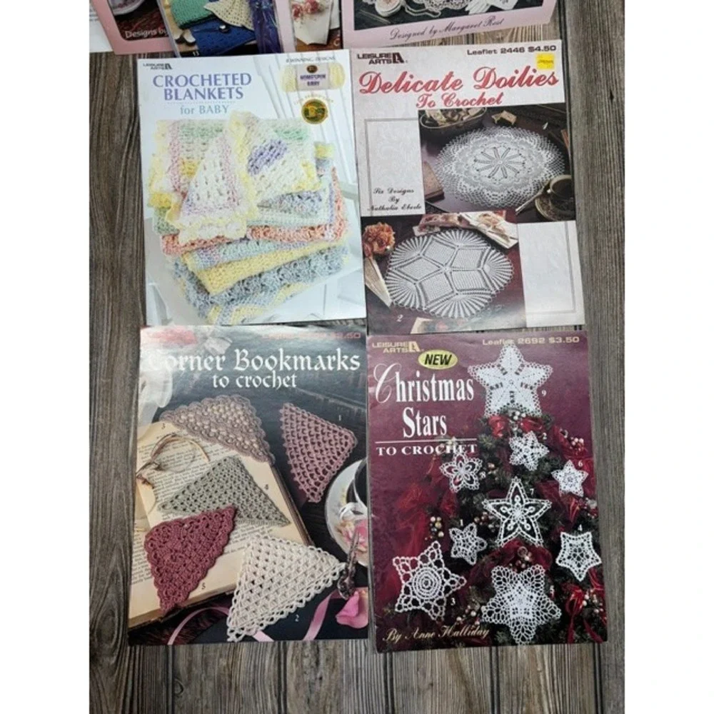 Lot of 23 Vintage Doilies Crochet Patterns Books & Leaflets 1990s